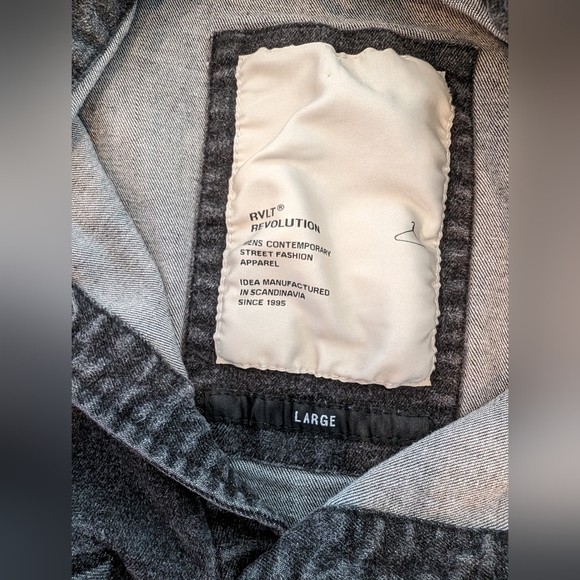 RVLT revolution size small men's / unisex thick denim shirt jacket "jakker" - Picture 5 of 5